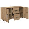 vidaXL Dressoir met lade Artisan Eiken 100 x 36 x 60 cm Bewerkt hout