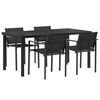 vidaXL Buitenmeubelset 5 pcs Zwart en Anthraciet 160 x 80 x 73 cm