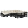 vidaXL Tuinbankenset 13 pcs Zwart en Cream Wit poly rattan