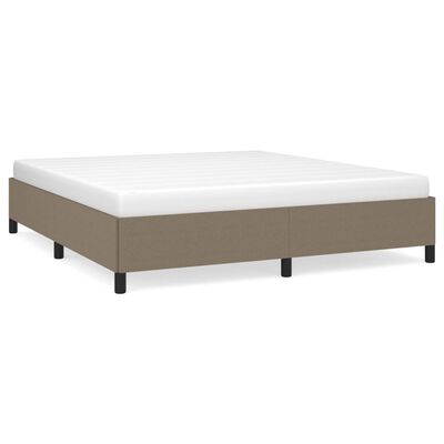 vidaXL Bedframe zonder matras stof taupe 180x200 cm