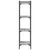 vidaXL Boekenkast 4-laags 40x30x120 cm bewerkt hout grijs sonoma