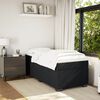 vidaXL Boxspring met matras fluweel zwart 100x200 cm