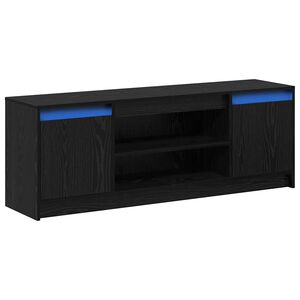 vidaXL TV Eenheden 139,5 x 34 x 50 cm Zwart Bewerkt hout
