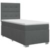vidaXL Boxspringbed met matras Donkergrijs 80 x 200 cm Stof