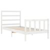 vidaXL Bedframe met hoofdbord massief hout wit
