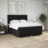 vidaXL Boxspring met matras stof zwart 180x200 cm