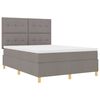 vidaXL Boxspringbed met matras met hoofdeinde Taupe 160 x 200 cm Stof