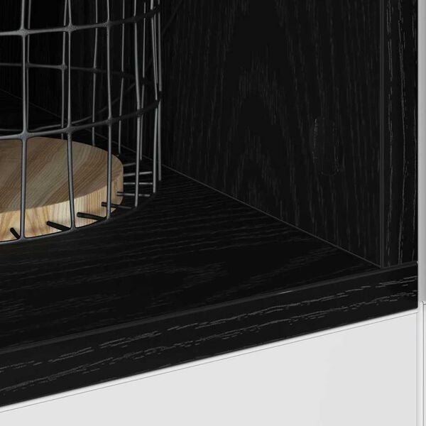 vidaXL Keukenonderkast Zwart eiken 20 x 44,5 x 81,5 cm Bewerkt hout