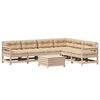 vidaXL 7-delige Loungeset met kussens massief grenenhout