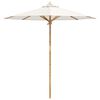 vidaXL Tuinparasol Cr&egrave;me Wit &Oslash; 270 x 260 cm Bamboe