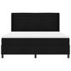 vidaXL LED Box Spring Bed met matras Zwart 180 x 200 cm Stof
