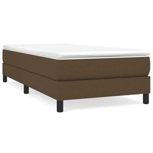 vidaXL Boxspring bed 100x200 cm stof donkerbruin