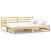 vidaXL Slaapbank uitschuifbaar massief grenenhout 2x(90x200) cm