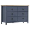 vidaXL Dressoir Hill 125x40x80 cm massief grenenhout grijs