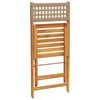 vidaXL Bistrostoelen 2 st massief acaciahout en poly rattan beige