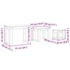 vidaXL Nesttafels 3 pcs Zwart Eiken Bewerkt hout