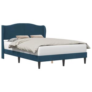 vidaXL Bedframe met hoofdeinde Blauw 160 x 200 cm Fluweel