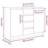 vidaXL Dressoir met lades 100,5x35x76 cm spaanplaat bruin eikenkleurig