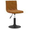 vidaXL Eetkamerstoel draaibaar fluweel bruin