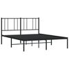 vidaXL Bedframe met hoofdbord metaal zwart 140x190 cm