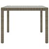 vidaXL Tuintafel 190x90x75 cm gehard glas en poly rattan grijs