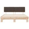 vidaXL Bedframe met Gevoerd Hoofdgedeelte Taupe 180 x 200 cm