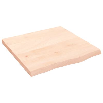 vidaXL Tafelblad 60x60x(2-4) cm onbehandeld massief eikenhout