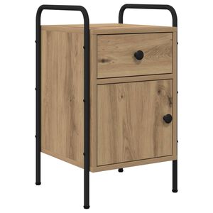 vidaXL Nachtkastje Artisanaal eiken 35 x 36,5 x 61 cm Bewerkt hout