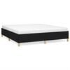 vidaXL Boxspring bed stof zwart 160x200 cm