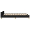 vidaXL Bedframe zonder matras stof zwart 140x200 cm