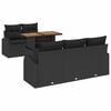 vidaXL Tuin Sofa Set 6 st Zwart Poly riet