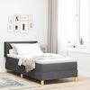 vidaXL Boxspringbed met matras Donkergrijs 200 x 90 cm Stof