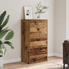 vidaXL Dressoir met 6 lades 50x34x96 cm bewerkt hout oud houtkleurig