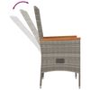 vidaXL Tuinstoelen 2 st verstelbaar met kussens poly rattan grijs