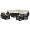 vidaXL Tuinbankenset 12 st Zwart en Cream Wit poly rattan