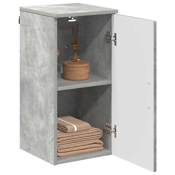 vidaXL Badkamer Kast Wandgemonteerd Beton Grijs 30 x 31,5 x 61 cm