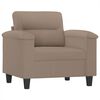 vidaXL Fauteuil met voetenbank 60 cm microvezelstof taupe