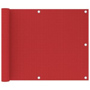 vidaXL Balkonscherm 75x500 cm HDPE rood