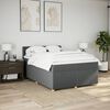 vidaXL Boxspring met matras stof donkergrijs 140x190 cm