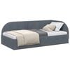 vidaXL Hoekbedframe Donkergrijs 90 x 200 cm Fluweel