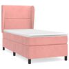 vidaXL Boxspring met matras fluweel roze 80x200 cm