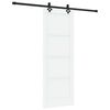 vidaXL Schuifdeur 73,5 x 198,5 cm Bewerkt hout Wit en zwart