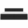 vidaXL Opbergbed met matras met matras Zwart 200 x 200 cm Bewerkt hout