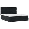 vidaXL Ottoman bed met matrassen en LED's 180x200cm fluweel zwart