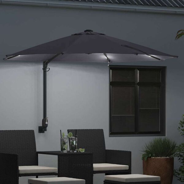 vidaXL Tuinparasol Antraciet 248 x 248 x 148 cm Polyester en staal