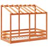 vidaXL Kinderbed met bedhuis 80x160 cm massief grenenhout wasbruin
