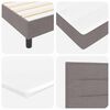 vidaXL Boxspringbed met matras met hoofdeinde Taupe 140 x 200 cm Stof
