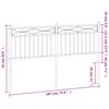vidaXL Hoofdbord 180 cm metaal wit