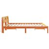 vidaXL Bedframe met hoofdeinde Bruin 200 x 200 cm Massief grenenhout