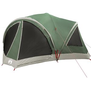 vidaXL Familietent voor 10 personen Groen en Grijs 460 x 430 x 214 cm
